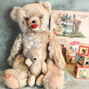Vintage Fechter Mohair Teddy Bear: Austria 1950s, 48cm