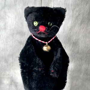 アンティーク シュタイフ 黒猫 Steiff Black Tom Cat 10cm