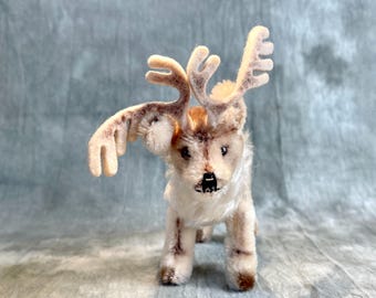 Prachtig vintage Steiff rendier Renny met Steiff-knoop