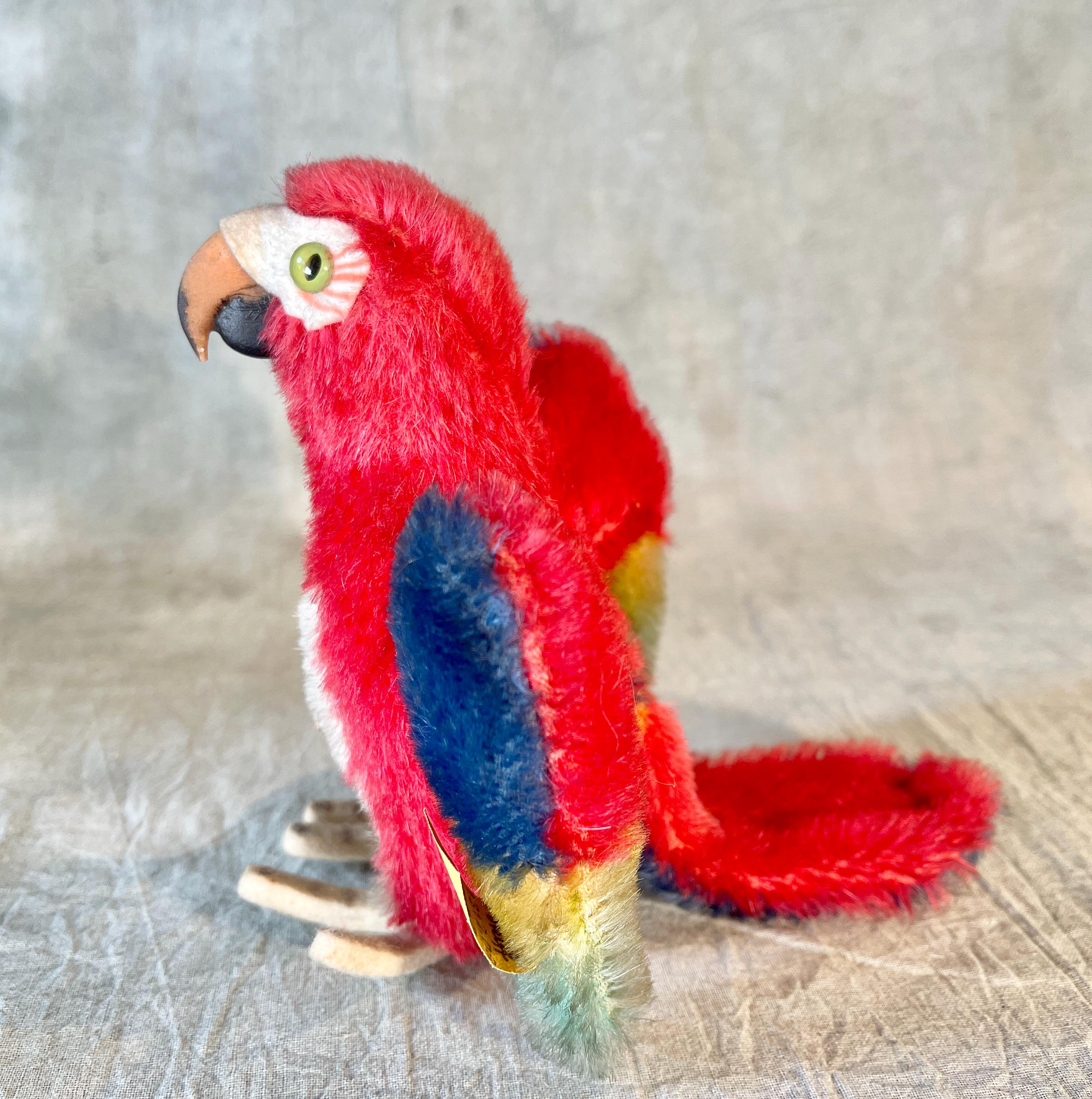 Vintage 1960s Steiff Lora Parrot Mohair 1312/08 All Ids - Etsy UK