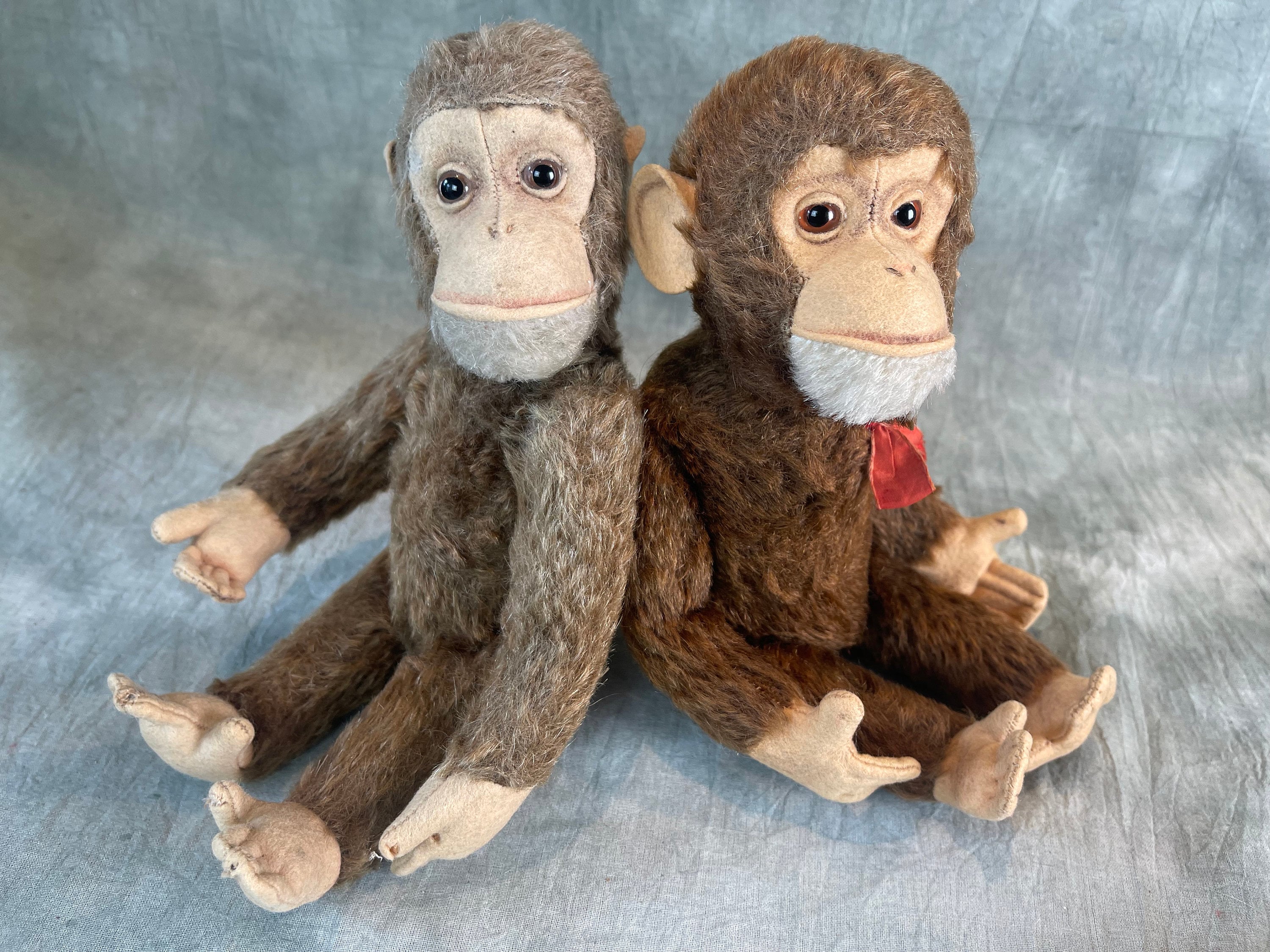 RARE Schuco Yes/no Monkey – 50s Mohair West Germany – 25 Cm