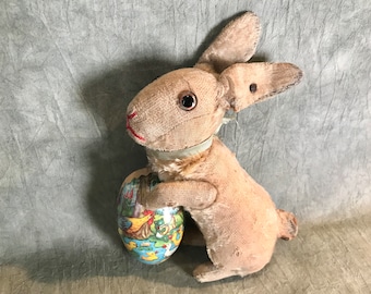 Tail moves head rabbit  1931-1938 with pre war button extremely RARE