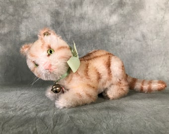 VTG Rare Steiff Ocelot/ozelot ,reclining Wild Cat Orange Eyes