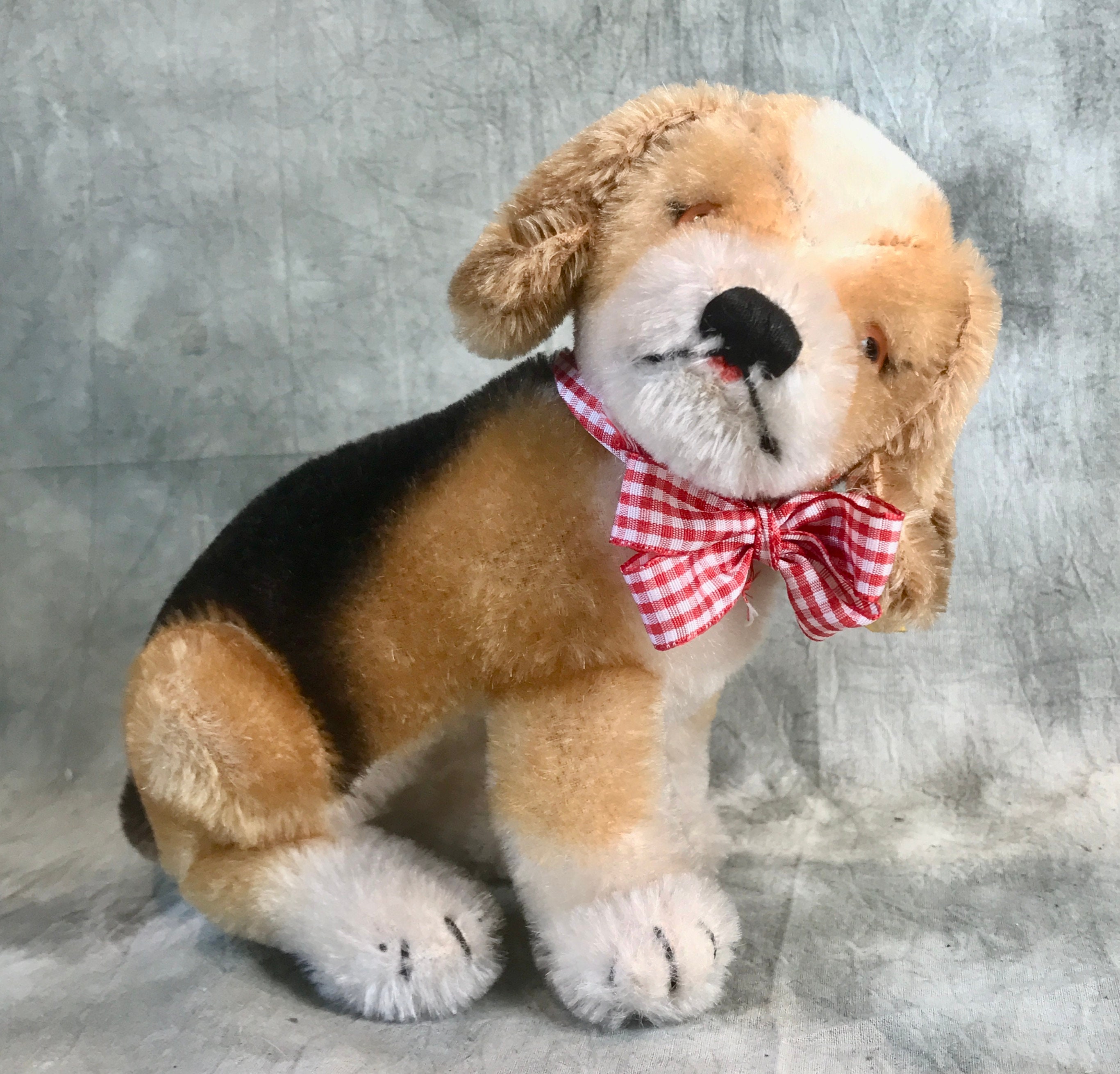 Steiff BIG Biggie Beagle With Button RARE - Etsy