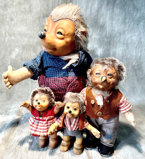 Vintage Steiff Mecki Hedgehog Doll Family: 1952-1964 - Etsy