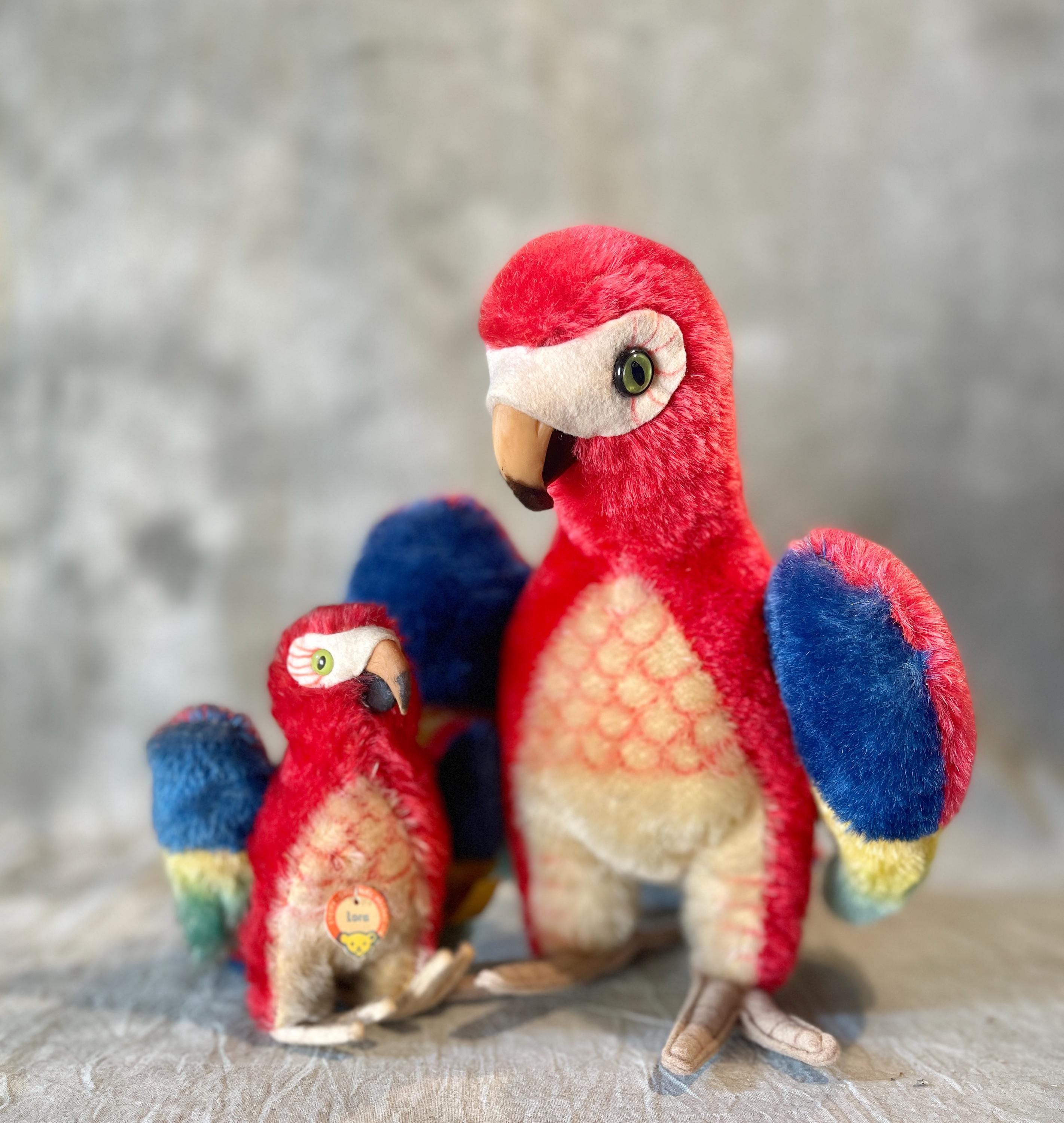 Vintage 1960s Steiff Lora Parrot Mohair 1312/08 All Ids - Etsy UK