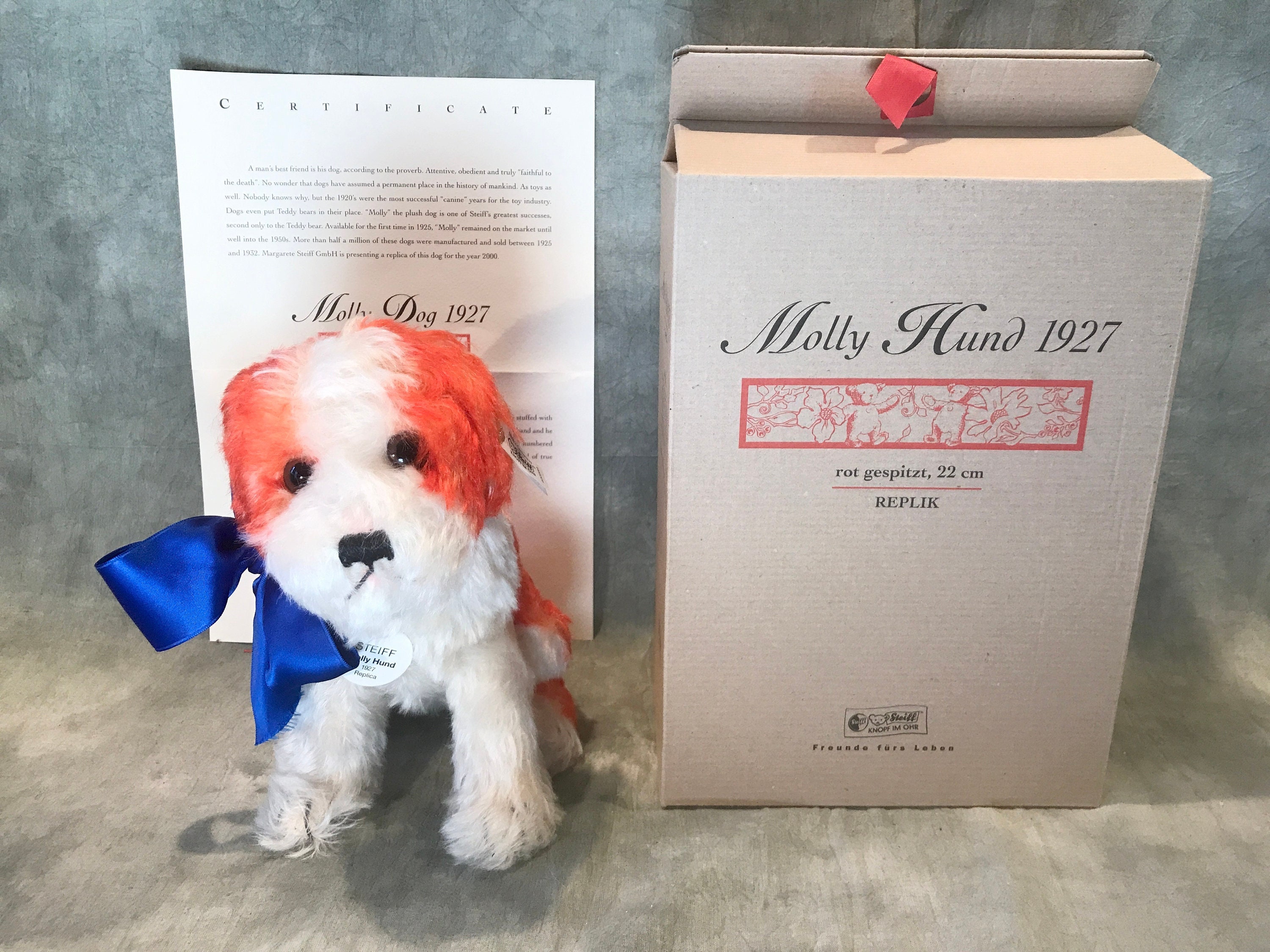 Steiff Molly Dog 1927 Replica: Limited Edition Mohair Collectible