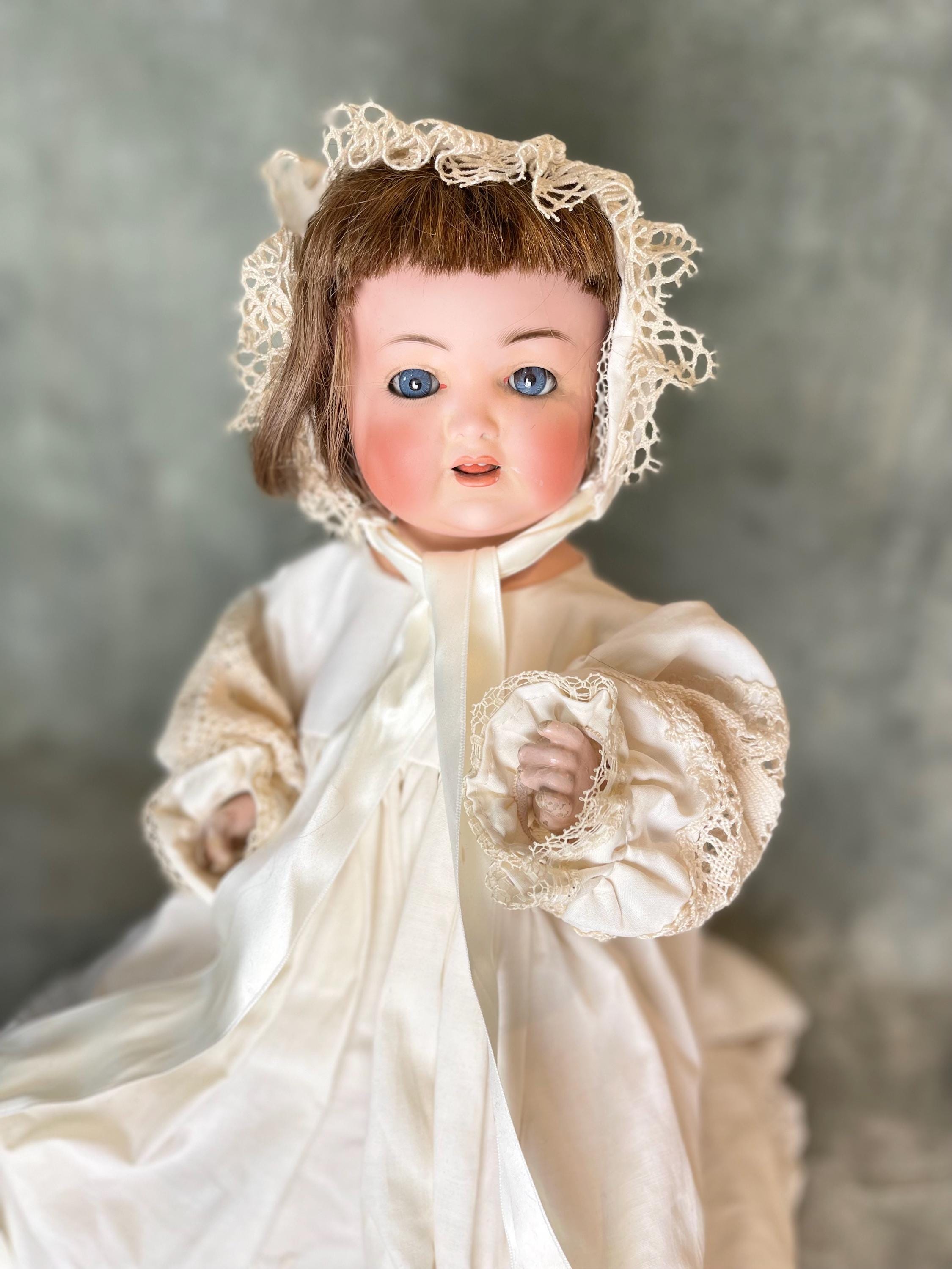 Ancienne Tête De Poupée Simon & Halbig 117 – Porcelaine Allemande, Grande Taille