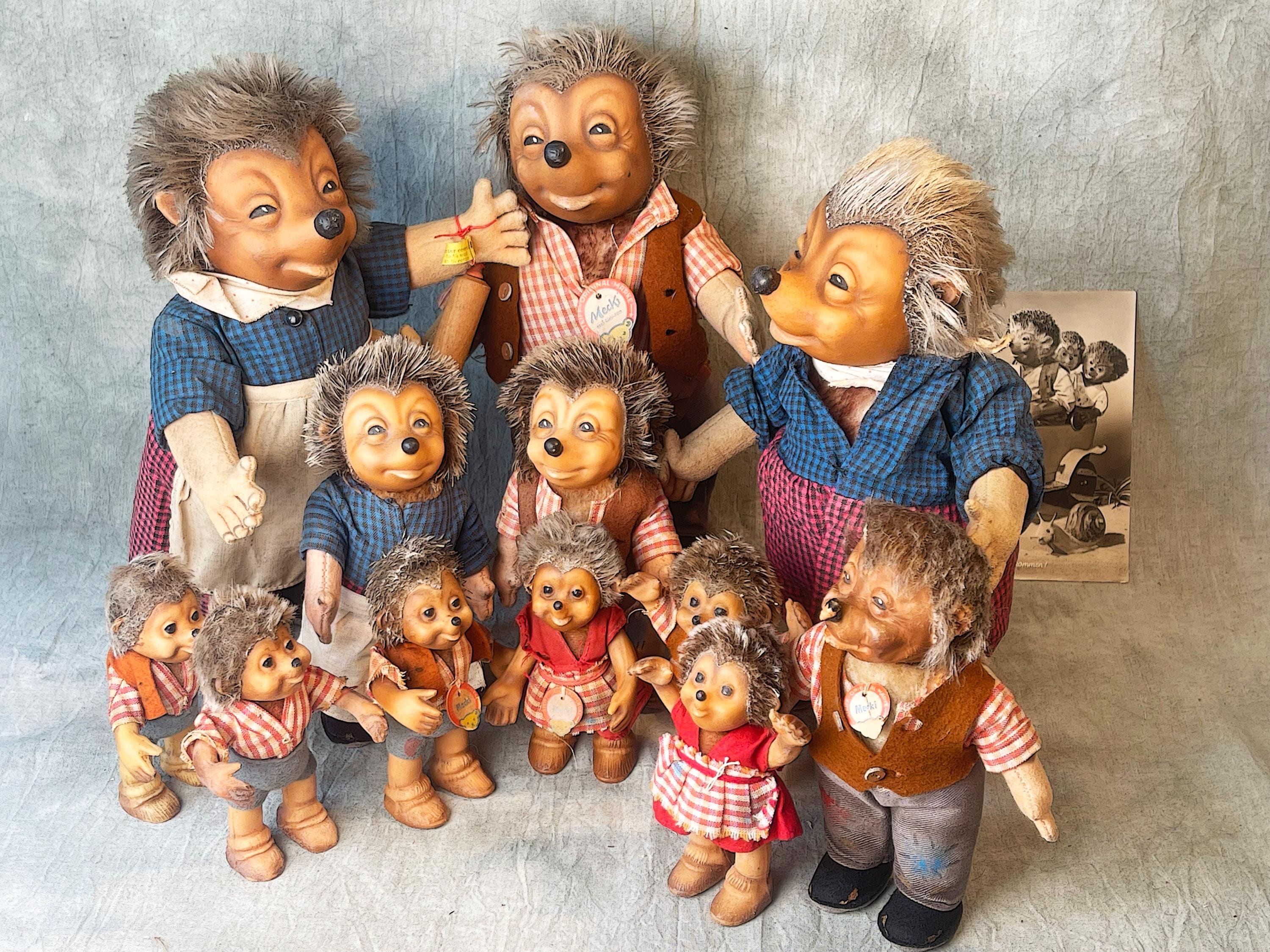 Vintage Steiff Mecki Hedgehog Doll Family: 1952-1964 - Etsy