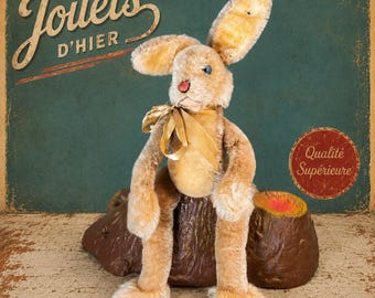 Vintage Steiff konijn Lulac met knoop