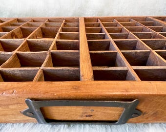 Antique Wooden Printers Tray Printers Letter Press Drawer Shadow Box EMTY two handles