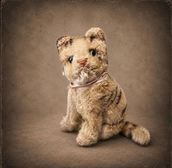 ビンテージ　シュタイフ　tabby cat 猫　キャット Vintage Steiff Susi Tabby Cat - Etsy