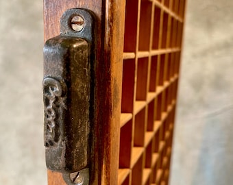 Antique  Wooden Printers Tray Drawer – Display Shadow Box Storage