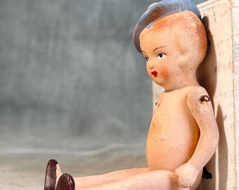 フランスまたはドイツのビスクドール用ヴィンテージコットンドレス 8