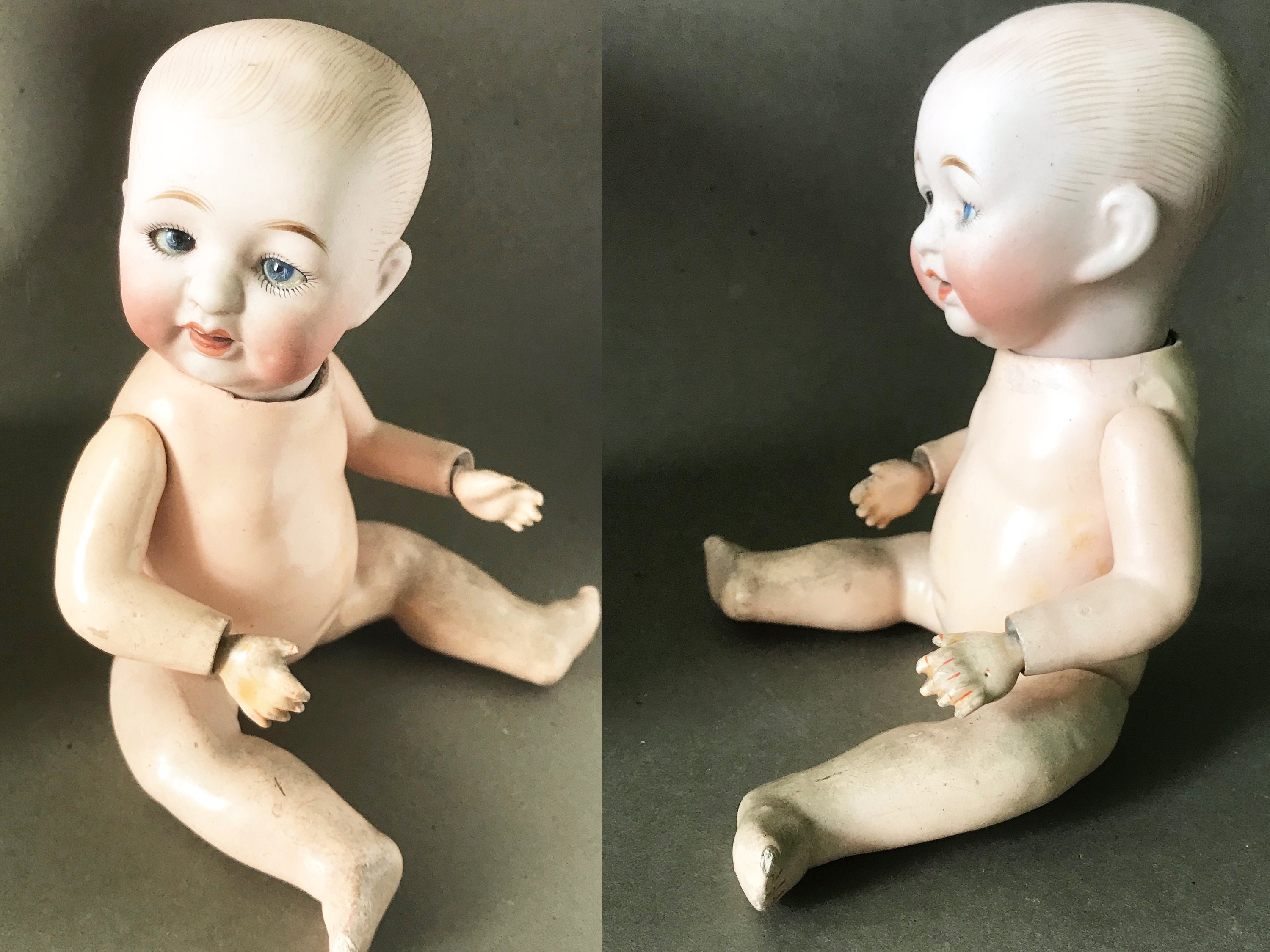 Antique Cross-eyed, Seated Boy Doll - 1912 - Germany - Etsy