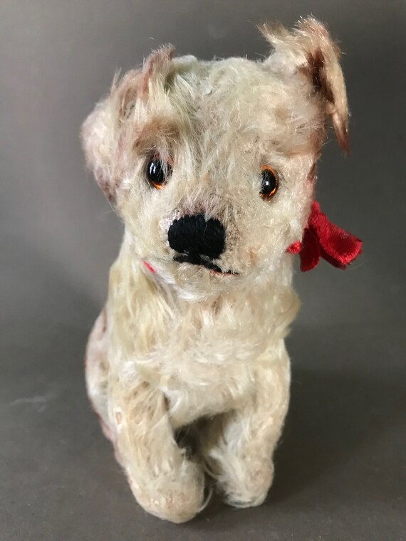 ビンテージシュタイフ・モリー犬のぬいぐるみ ベル付き 仔犬のMOLLY