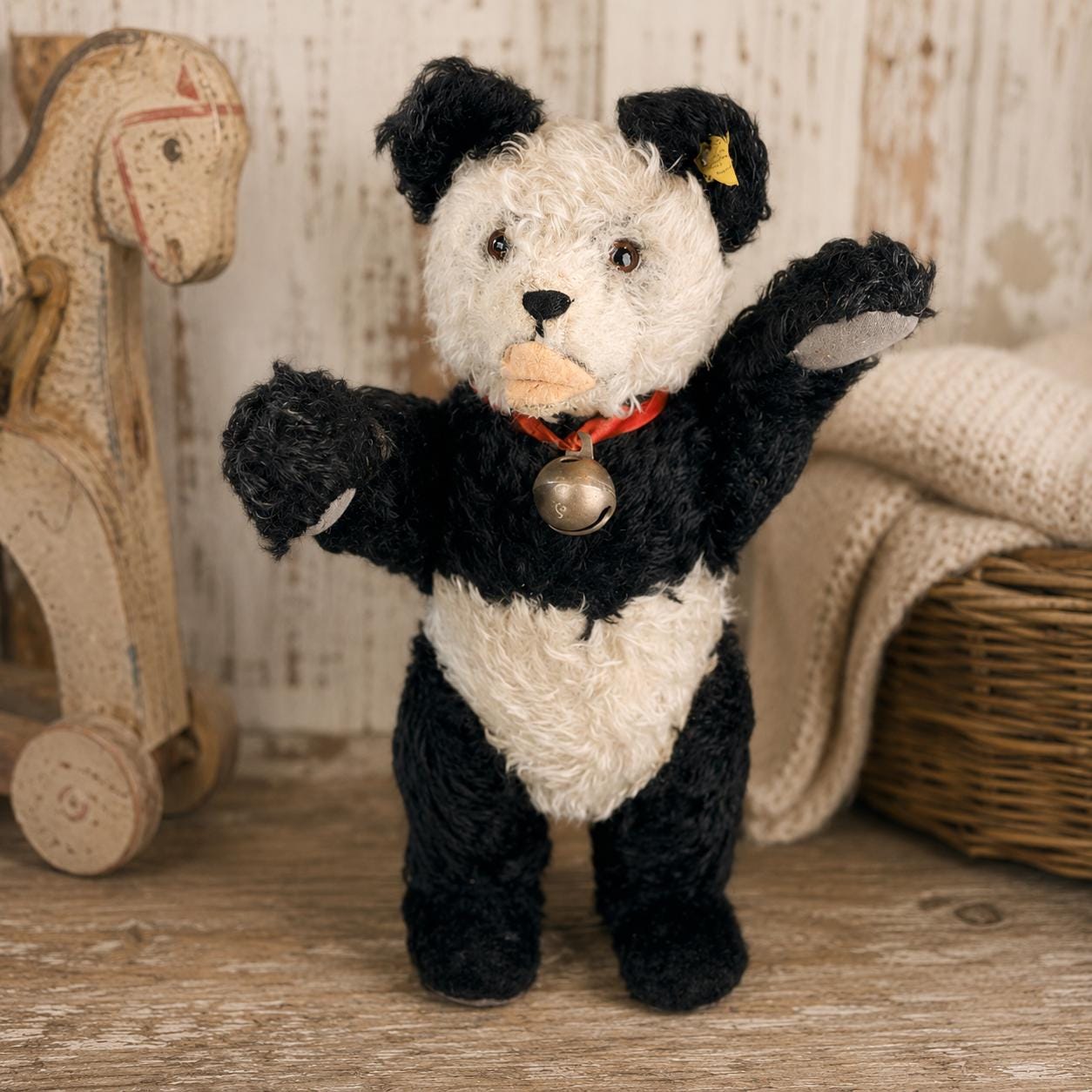 Vintage Steiff Panda Bear 1950s With Ids 14 Inch - Etsy