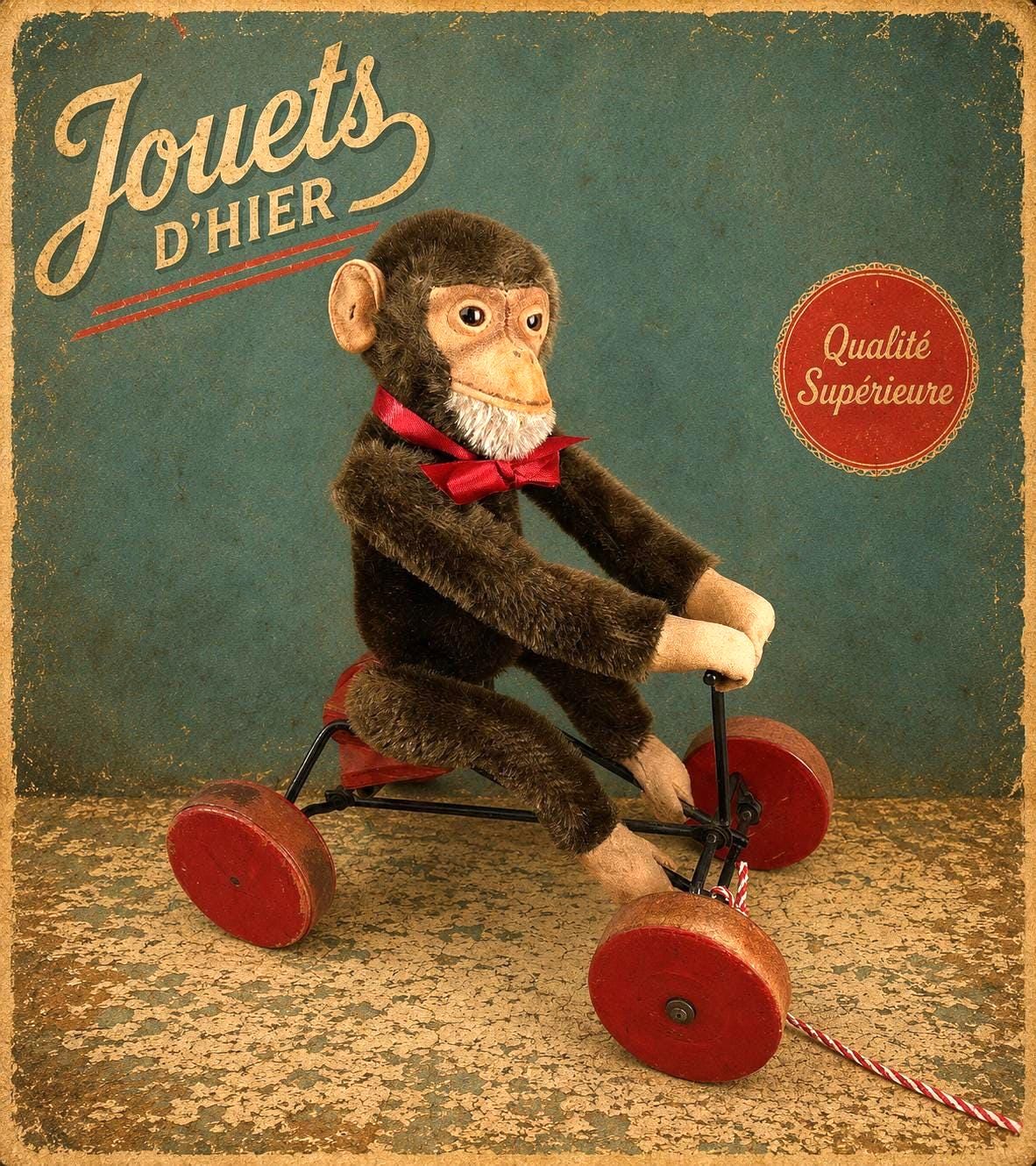 STEIFF vehicle with monkey1924レプリカ 1992年 Steiff Original Record Peter - Etsy