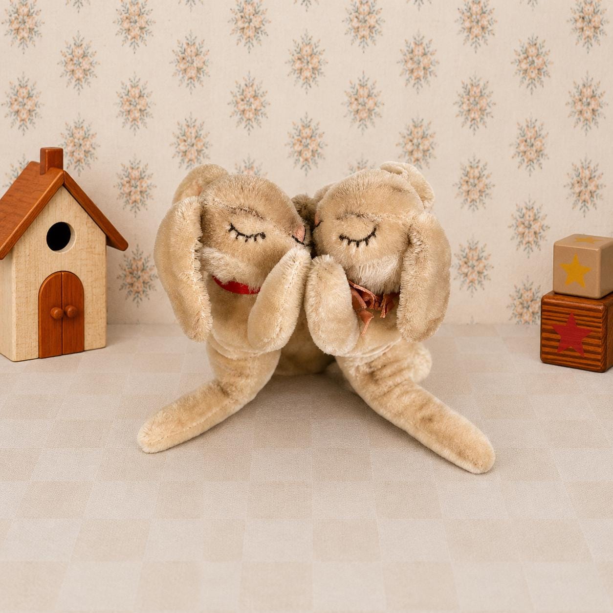 Sleeping Vintage Steiff Bunny - Etsy