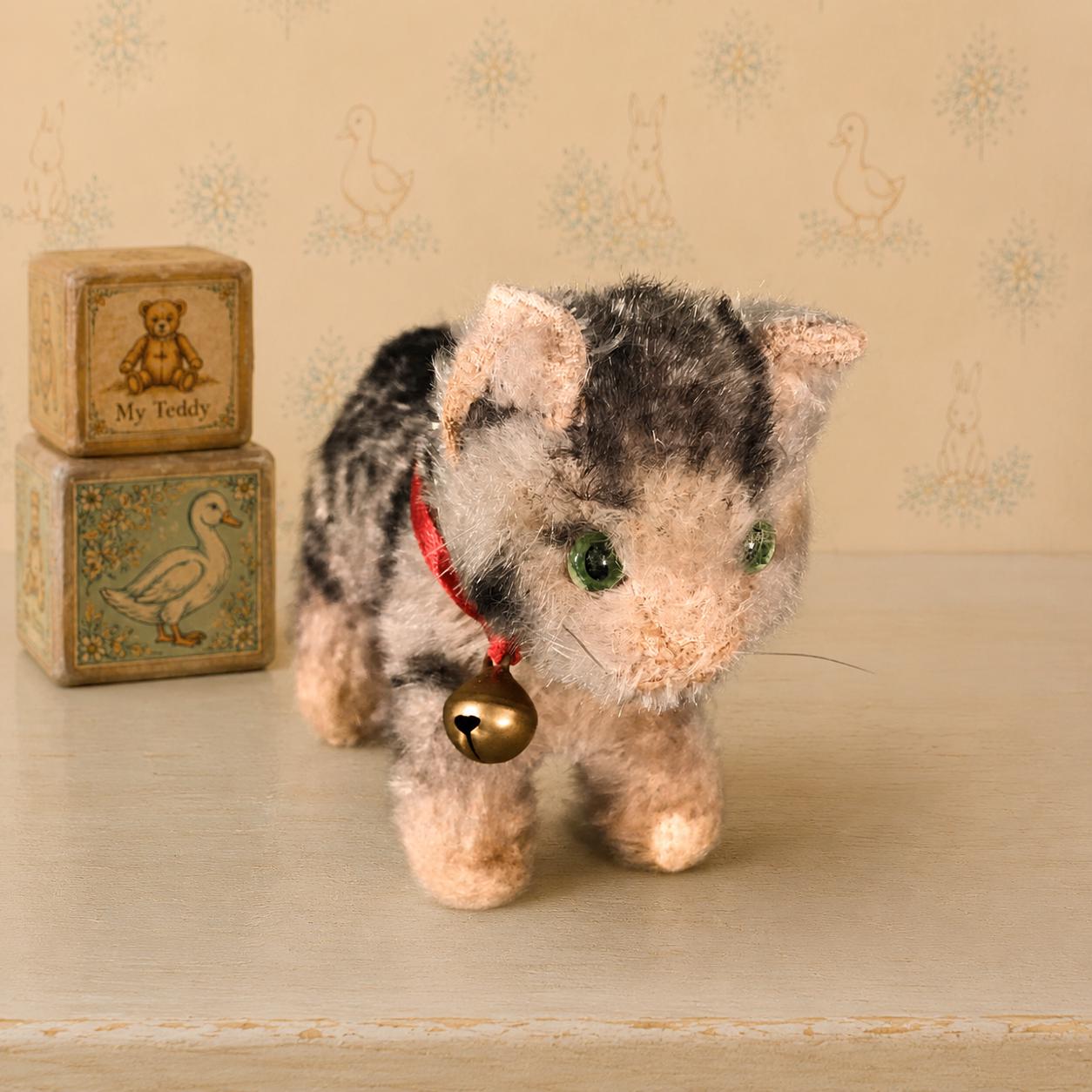 Vintage Steiff Tabby Kitten: Mohair Plush Cat With Green Eyes - Etsy Vintage Steiff Tabby Kitten: Mohair Plush Cat With Green Eyes - Etsy