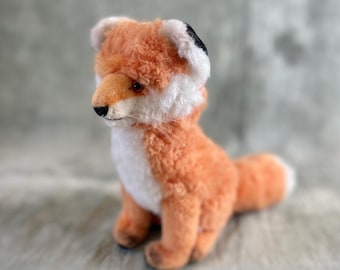 Steiff Fox With Ids 1965 to 1967 Produced Vintage Made of Dralon
