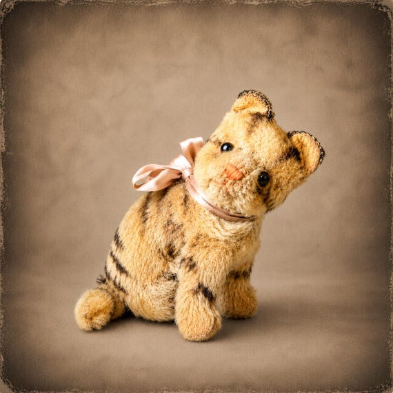 Vintage Steiff Susi Tabby Cat - Etsy