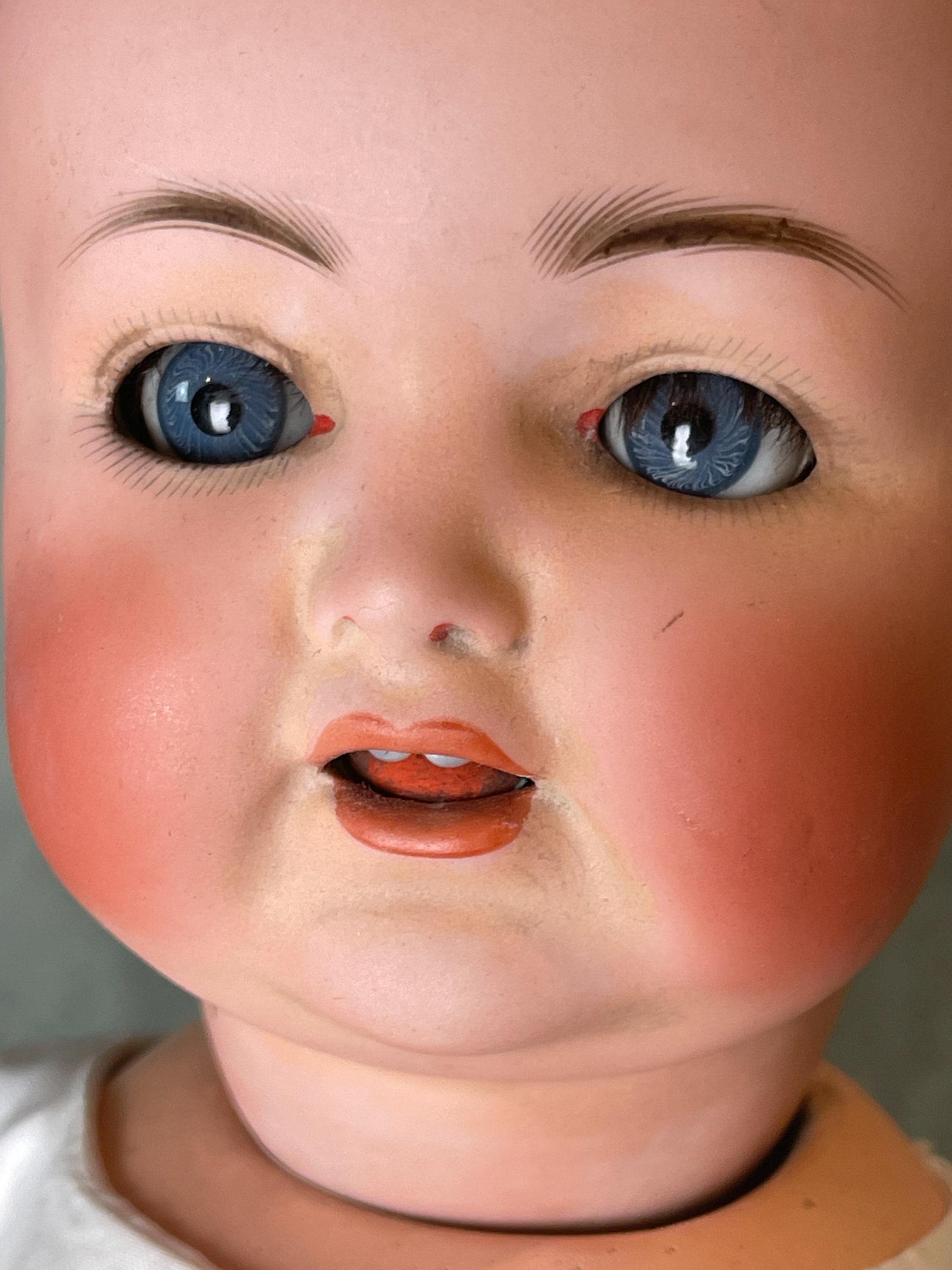 Antique Simon & Halbig Porcelain Doll, 1910s German Doll, 17 Inch