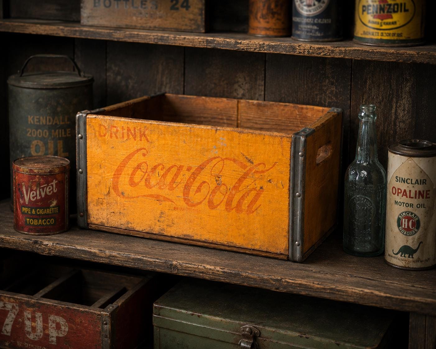 Coca cola wooden crate - Etsy 日本