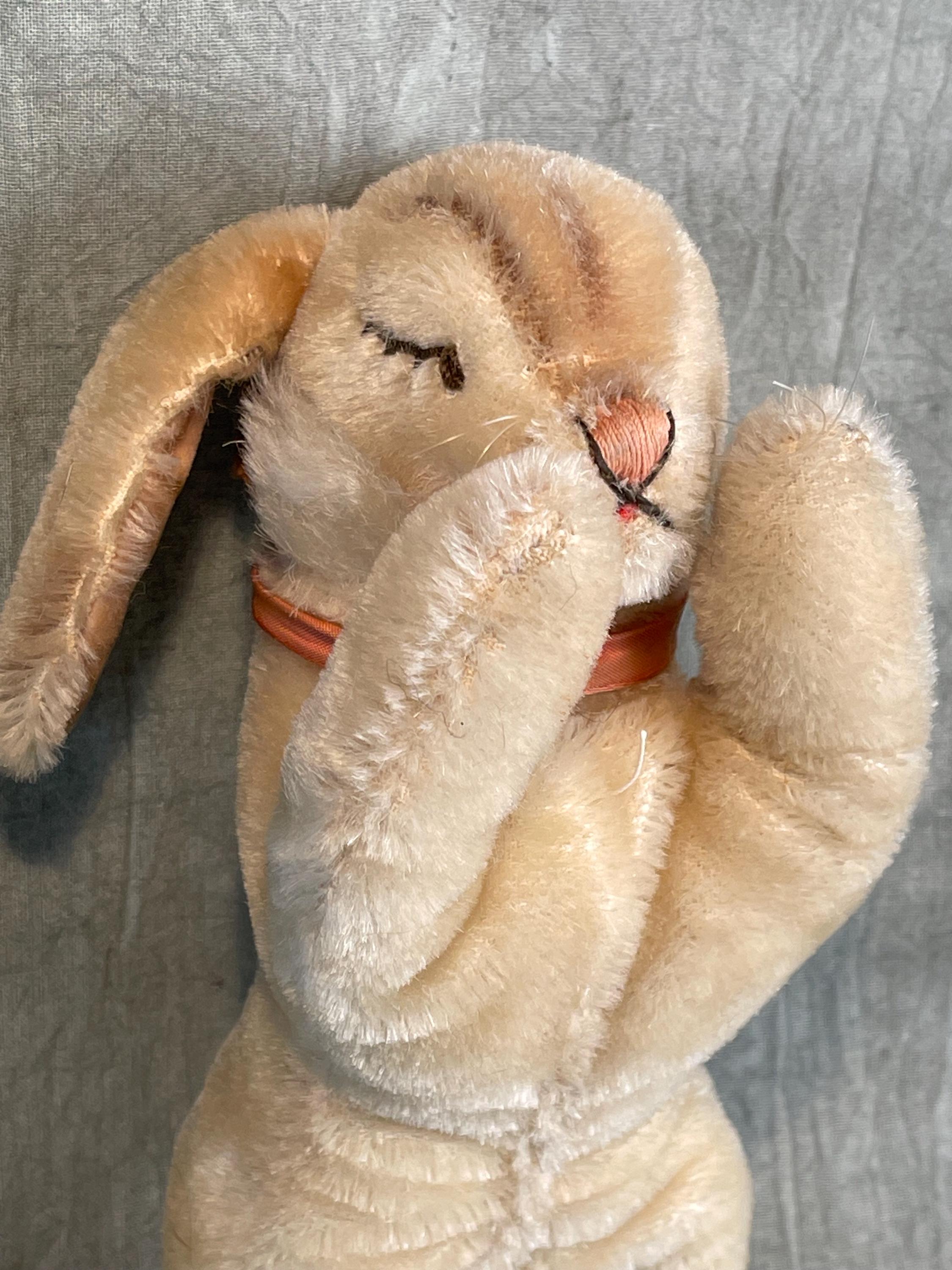 Steiff Floppy Hansi 木毛うさぎ 21cm ヴィンテージ Floppy Hansi Rabbit With Button - Etsy