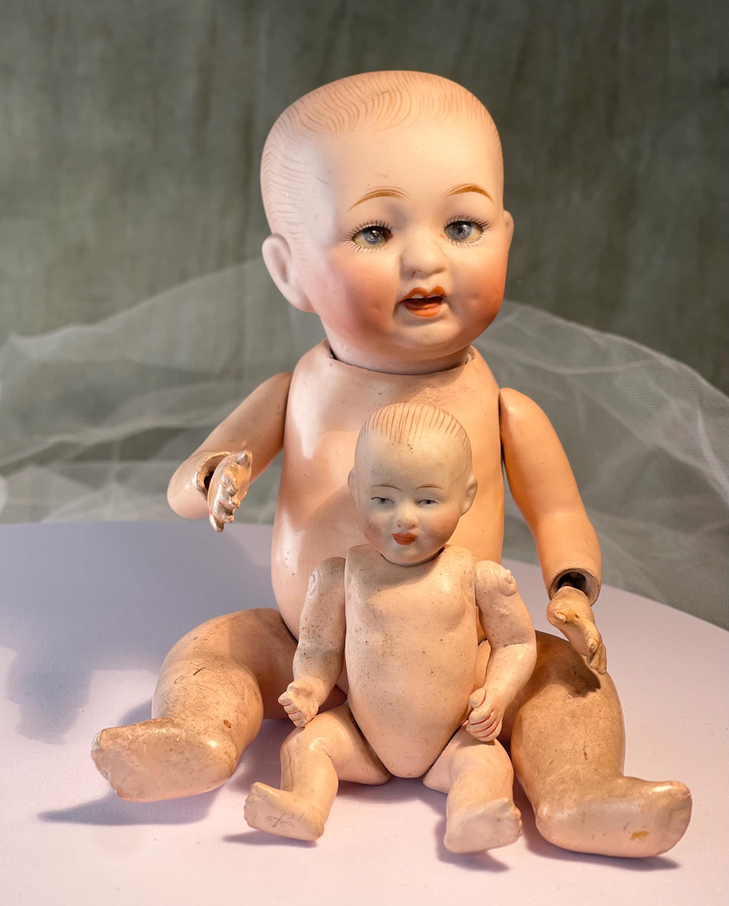 古い スウェーデン ケモケモ ドール Antique Cross-eyed, Seated Boy Doll - 1912 - Germany - Etsy