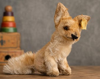 Vintage Steiff Xorry Desert Fox 1959–64 – Mohair Plush Animal Toy