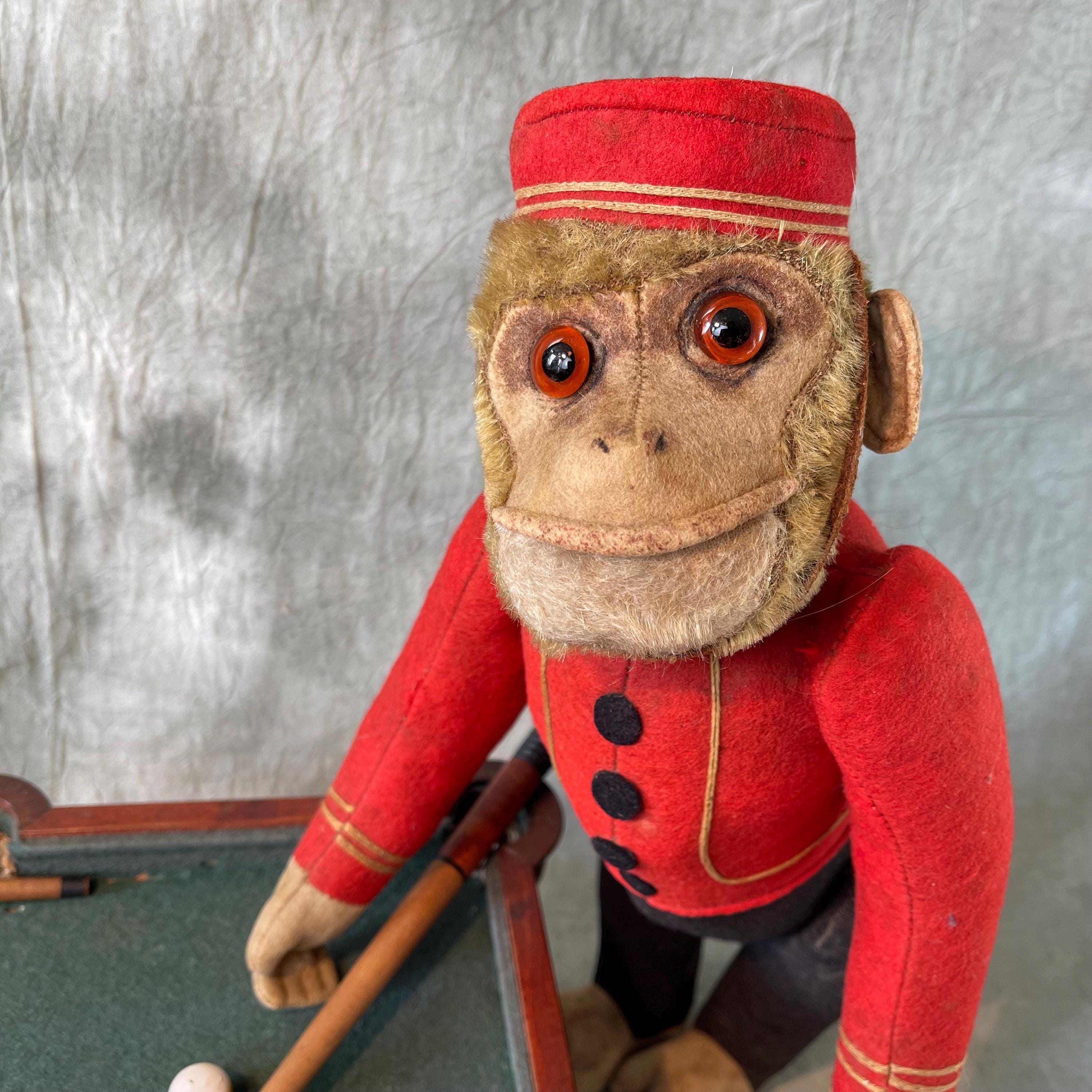 Antique Schuco Bellhop Monkey Toy: 1920s Mohair, Billiard Table - Etsy