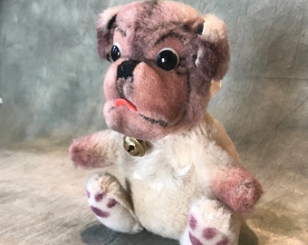 シュタイフ　モプシー　パグ　犬　13cm ぬいぐるみ　ヴィンテージ シュタイフ モプシー パグ 犬 13cm ぬいぐるみ ヴィンテージ