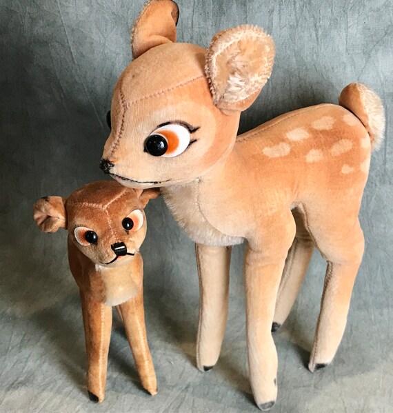 Vintage Steiff Bambi Deer: 1950s Velvet Plush Toy, 8.7