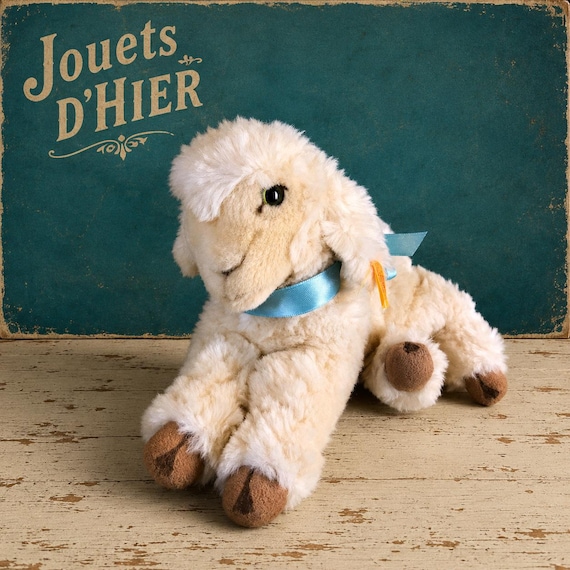 Vintage Steiff Lamb Plush Toy - White Wool Fur, 9.5 Inch - Etsy