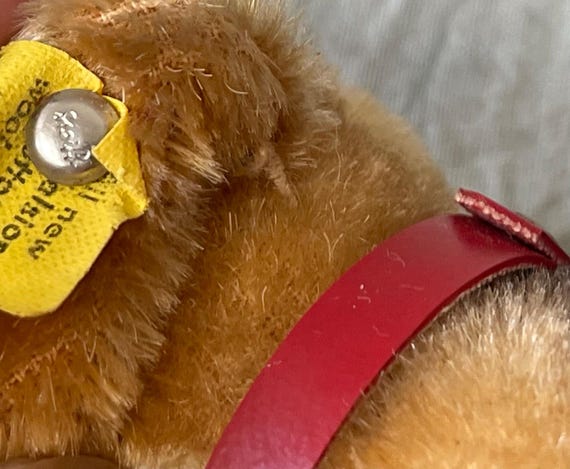 Vintage Steiff Biggie Beagle Puppy: Mohair Plush, 1960s, With Ids