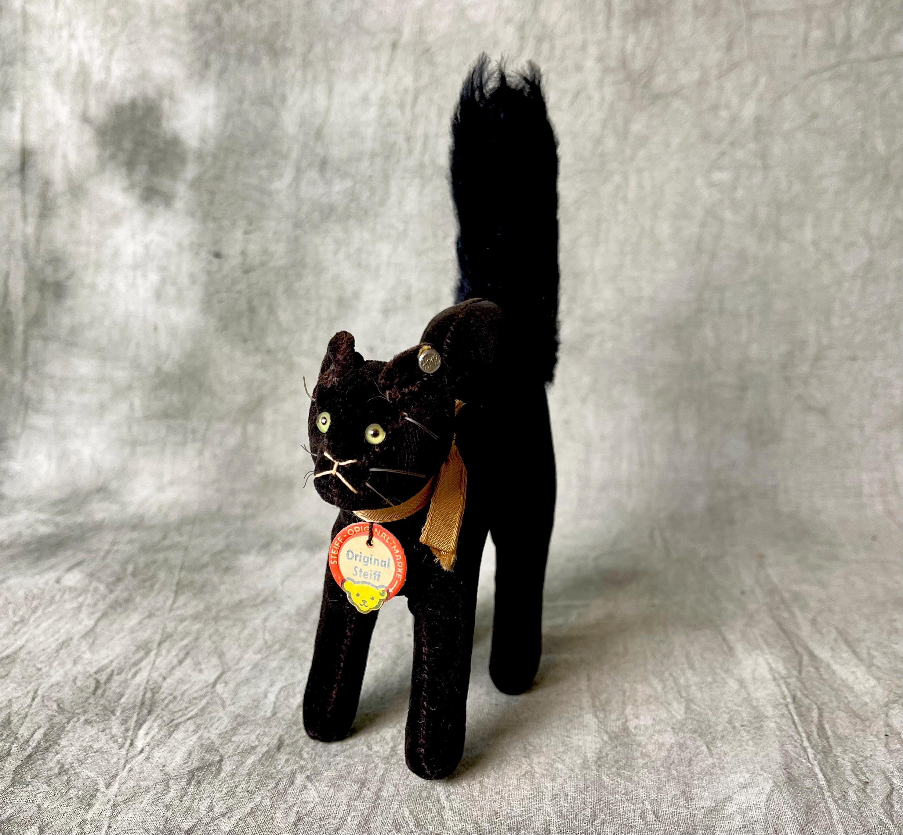 ★シュタイフ★Black Tom Cat 14cm★ブラックトムキャット/黒猫★ 黒猫 トムキャット 14cm シュタイフ - SNAP