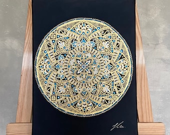 Mandala, Leinwandmalerei, Größe 30x40, Innendekoration,