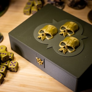 Nurgle Maggotking Deathguard box for dice and tokens.