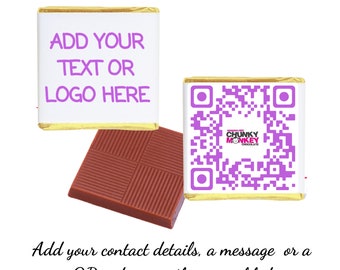 50 Your OWN Logo Chocolates - Promotional Chocolates Business Advertising