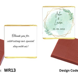 50 Personalised Chocolate Wedding Favours image 8