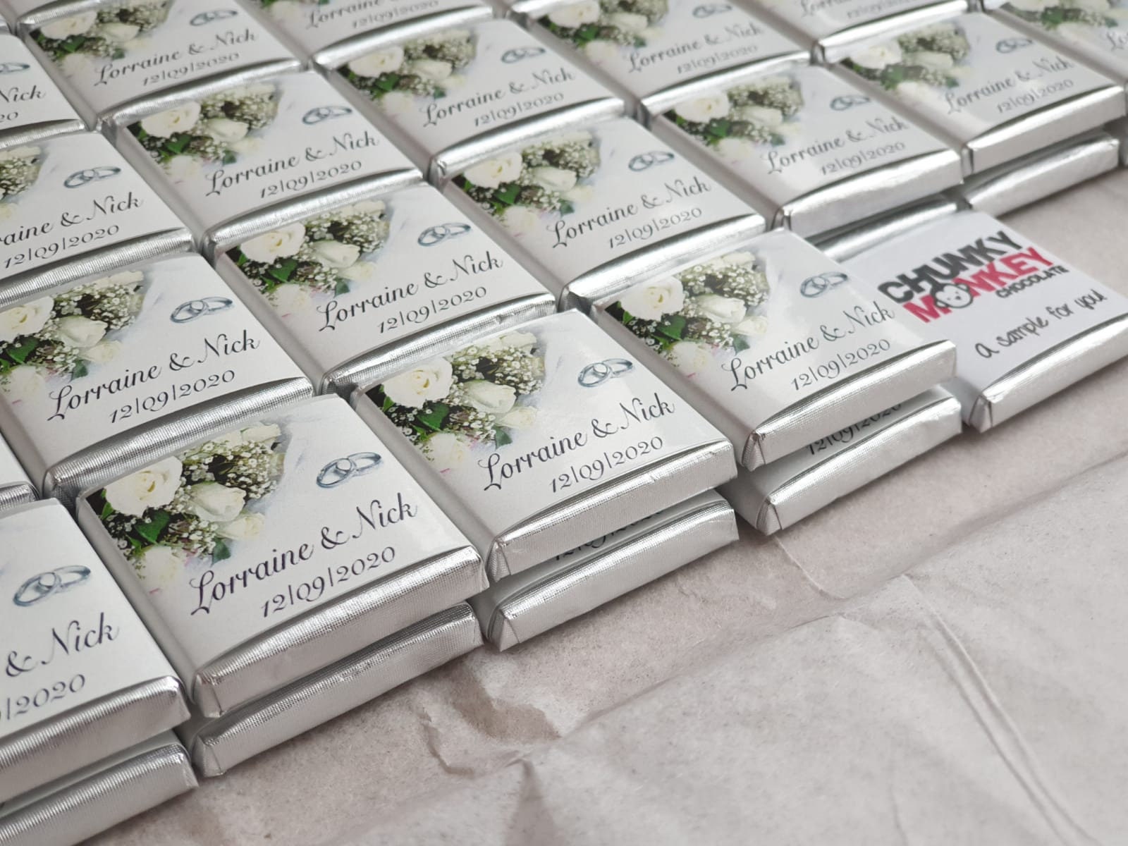 50 Personalised Chocolate Wedding Favours Etsy