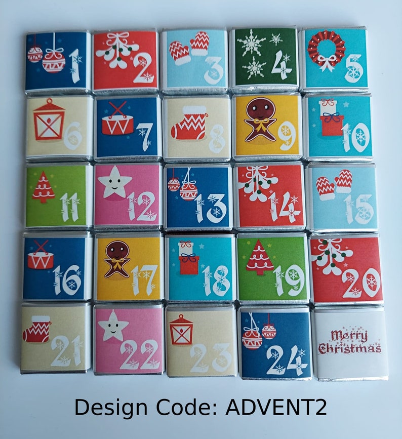 25 Chocolates Advent Calendars Etsy UK