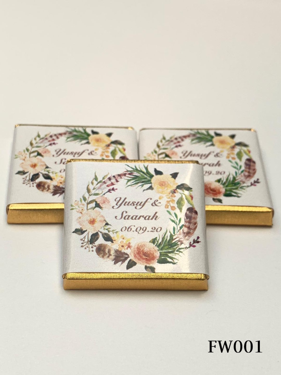 50 Personalised Chocolate Wedding Favours Etsy Australia