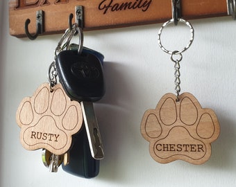 Personalised Paw print Keyring - Keepsake - Birthday Gift - Keychain - Christmas - Dog Tag - Pet Memory Charm - Dog Lover