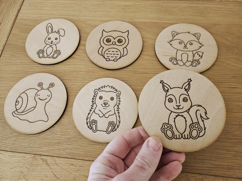 CraftyKiwiDesigns Woodland Animal Coaster - Thumbnail 2