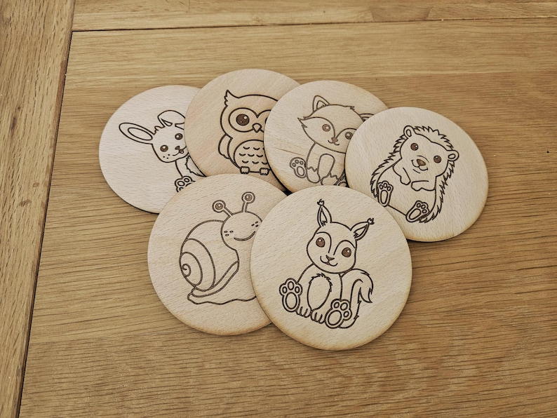 CraftyKiwiDesigns Woodland Animal Coaster