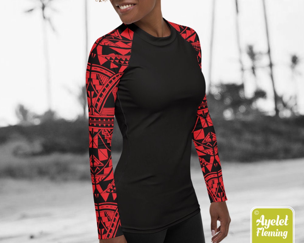 Polynesian Rash Guard Surf Shirt 