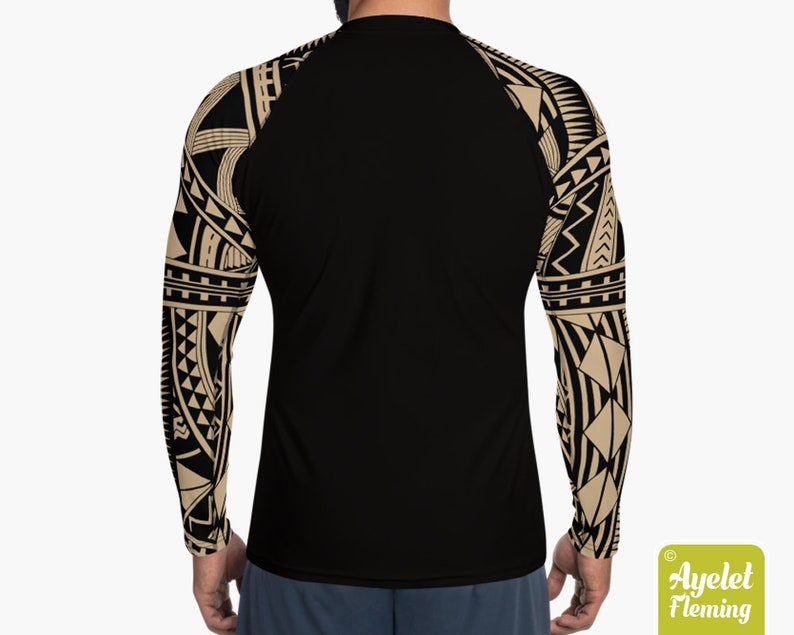 Polynesian mens rash guard Hawaiian shirt sports wear Etsy