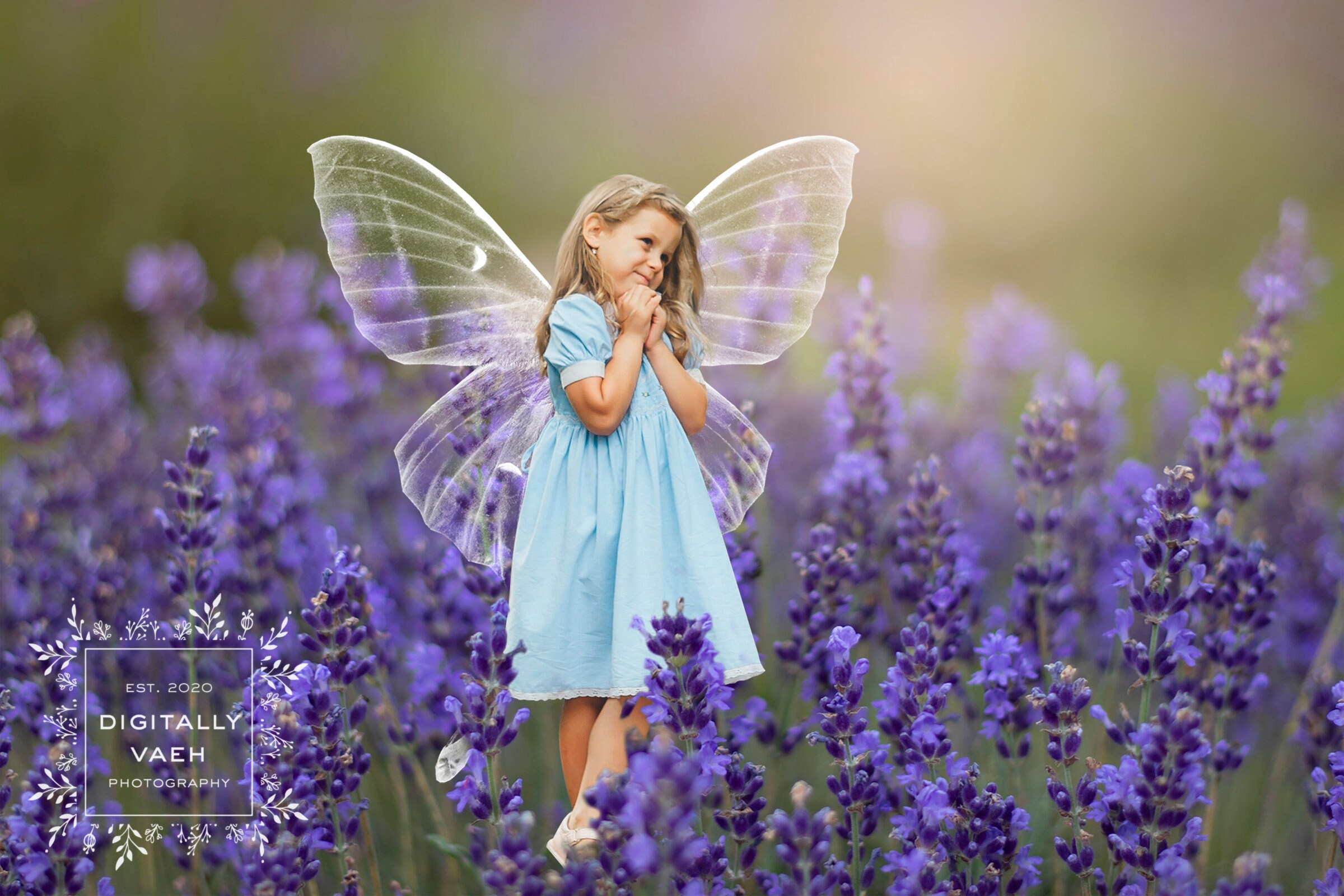 Magical Lavender Fairy Digital Background for Composite | Etsy